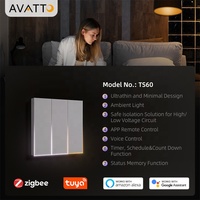 AVATTO Tuya WIFI Contrôle sans fil Interrupteur intelligent APP Contrôle intelligent du travail à domicile avec Google Home Alexa Interrupteur mural intelligent