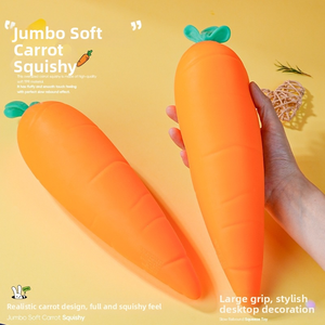 Squishies en silicone Carotte Géante 11,5 pouces, Jouet à <span class=keywords><strong>presser</strong></span> en caoutchouc souple, Jouet alimentaire, Anti-stress, Fruit réaliste - Product Image 1