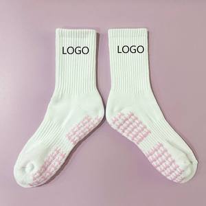 Grip <b>Socks</b> Pilates Custom Anti Slip Athletic Pink Girl Spring Sporty <b>Socks</b> – Knitted Embroidery Logo Cute Bow <b>Socks</b> for Women - Product Image 4