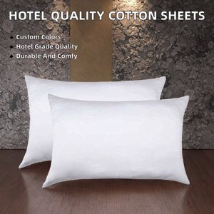 Oreiller rectangulaire en duvet d'oie blanc en coton pour la maison et l'hôtel - Product Image 2