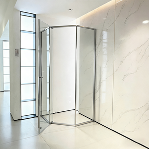 Cabine <span class=keywords><strong>de</strong></span> <span class=keywords><strong>douche</strong></span> moderne en acier inoxydable 304 <span class=keywords><strong>de</strong></span> type diamant avec porte pivotante <span class=keywords><strong>pour</strong></span> salle <span class=keywords><strong>de</strong></span> bain et hôtel - Product Image 3