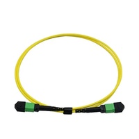Cable MTP-MTP de 5m (15 pies) OS2 SM 24 Fibras Monomodo Elite, Cable de Conexión de Fibra Óptica MPO OM3 Tipo B Plenum OFNP