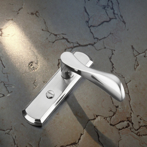 Modern Hotel Toilet Door <b>Lock</b> Stainless Steel Keyless Single Tongue Indoor Bathroom Door <b>Handle</b> - Product Image 3