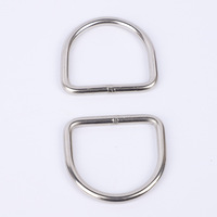 Anillos D para coser, anillo en D de metal, anillos en D de acero inoxidable pulido y soldado de alta resistencia para collares de perros, mochilas, correas