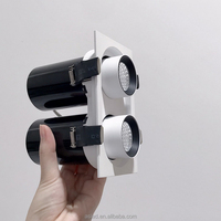 Lumière LED encastrée, double tête orientable, downlight réglable et évolutif, spots multiples pour solution commerciale