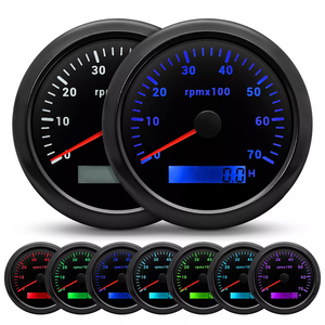 Compteur de vitesse GPS pour bateau 85 mm 160 MPH/<span class=keywords><strong>H</strong></span> & Tachymètre 7000 tr/min & Indicateur de carburant/huile/température/voltage 52 mm - Product Image 3