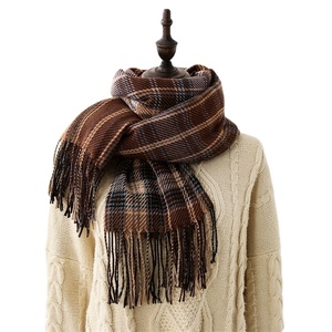 Écharpe en cachemire à rayures et à carreaux Jingmi OEM <span class=keywords><strong>Chal</strong></span> De Lana, nouvelle mode, pour femmes - Product Image 5