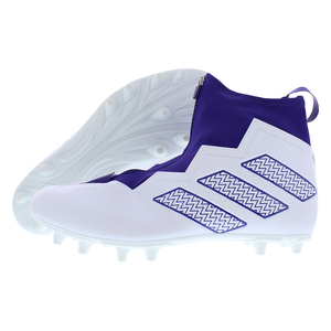 Zapatos de Fútbol Adidas Nasty Fly Team Wide 2E para Hombre, Color Blanco y Morado - Product Image 1
