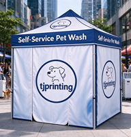 Tente pliante publicitaire portable d'extérieur avec impression de logo personnalisé, structure en aluminium pour animaux de compagnie