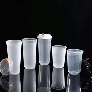 Gobelet en plastique PP transparent avec logo personnalisé, 380 ml, 500 ml, 700 ml, gobelet en PP injecté en forme de U rigide pour jus, bubble tea, café chaud - Product Image 6