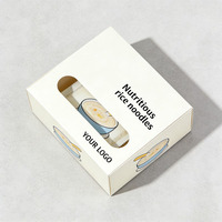 Scatola di Carta Personalizzabile per Alimenti, Riciclabile, Economica, per Cibo per Bambini, Noodle, Biscotti, Snack, Pane, con Finestra