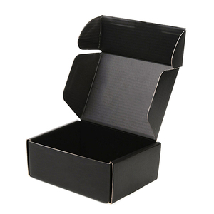 Đen sóng bao bì các tông hộp giấy với miếng bọt biển lót thiết kế logo gấp và bưu phẩm tùy chọn cho doanh nghiệp nhỏ - Product Image 1