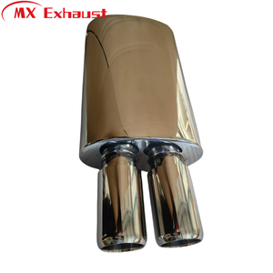 Xe exhaust muffler ban đầu bạc Thép không gỉ ống xả đầu vào 2.5 ''Outlet 4'' cho HKS - Product Image 4