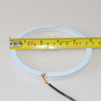 Autres accessoires d'éclairage automobile : Anneaux halo en coton de 126 mm à double couleur (blanc et jaune) à commutation, éclairage LED Angel Eyes pour voiture