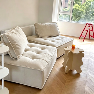 <span class=keywords><strong>Canapé</strong></span> modulaire en velours côtelé moderne avec coussin de dossier amovible et réglable pour salon, chambre, balcon, chaise longue paresseuse - Product Image 2