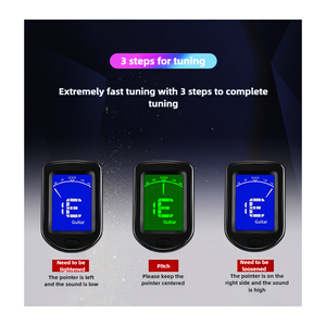 Jello GT-1 LGL-01 accordeur de guitare électrique pédale à clipser automatique nouvel écran LCD pièces d'instruments à cordes guitare basse - Product Image 6