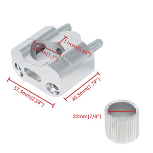 Abrazadera para manillar de motocicleta, 22mm, 28mm, aleación de aluminio, modificación de motocicleta, ajuste universal - Product Image 5