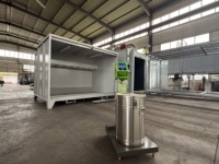 Cabine de peinture électrostatique en poudre et four de cuisson en acier contrôlés par PLC industriel, équipement de peinture en poudre haute productivité