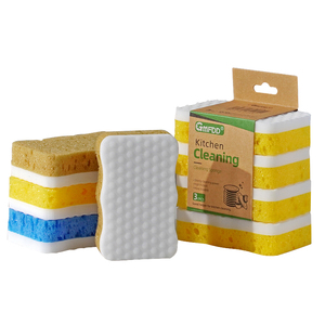 3er Pack High <span class=keywords><strong>Foam</strong></span> Melamin Doppelseitige Wellenform Magic Eraser Schwamm zum Waschen von Geschirr Nano Scrub Schwamm Reinigung für Möbel - Product Image 2