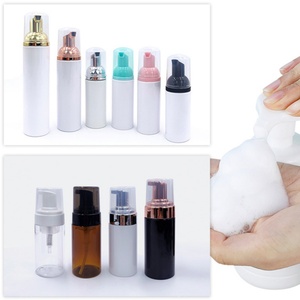 Botella de Loción Cosmética Transparente con Cabeza Dosificadora Dorada, Botellas de Plástico PET de 300ml y 500ml para Gel, Espuma, Desinfectante de Manos y Limpiador Facial - Product Image 6