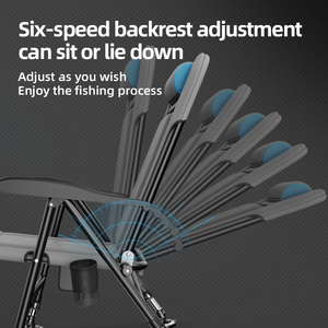 Ghế xếp bãi biển có thể điều chỉnh độ cao, lưng tựa có thể thu gọn, thân thiện với môi trường & nhẹ nhàng, thích hợp cho câu cá, cắm trại và các hoạt động ngoài trời - Product Image 3