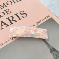 Barrettes françaises pour femmes pinces à cheveux en résine acrylique classiques simples écaille de tortue maigre grande poignée antidérapante pour cheveux épais