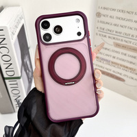 Protection de béquille pour iPhone 18, coque magnétique ondulée, protection mate pour coque avec anneau de maintien pour iPhone 18, coque pour iPhone 18 Pro Max (MOQ 500).