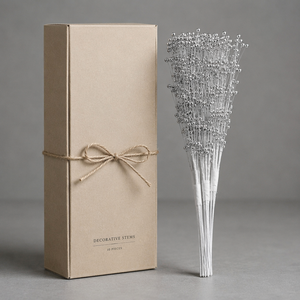 Sprays de fleurs artificielles perlées faites à la main, roses, argentées, dorées, en cristal, pour arrangements floraux de mariage, vente en gros - Product Image 2