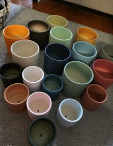 Pot de <span class=keywords><strong>fleur</strong></span> en céramique coloré de style rustique enduit ensemble de jardinière de jardinage géant beauté utilisation intérieure et extérieure - Product Image 2