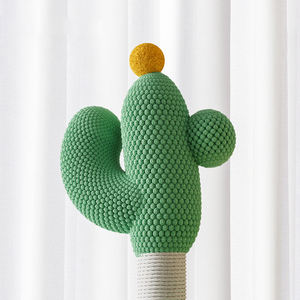 ต้นไม้แมวสีเขียวรูปต้นกระบองเพชรพร้อมแคปซูลอวกาศในตัว สไตล์ชนบท ทำจากไม้เนื้อแข็ง ทนทาน ใช้ได้ทุกฤดู - Product Image 4