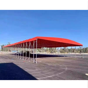 Auvent rétractable durable auvent de stockage auvent garage pare-soleil pliant abri d'auto pour conteneur zone d'empilage - Product Image 5