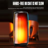 Altavoz Portátil Hopestar P49 de 10W con Bluetooth, Resistente al Agua IP67, Luz RGB, Sonido Estéreo TWS 360 °   Altavoz Inalámbrico para Exteriores con Sonido Envolvente