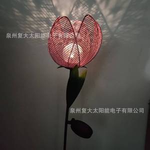 Lámpara Solar de Jardín con Forma de Tulipán, LED, Decorativa, Resistente al Agua, con Estaca, para Exteriores - Product Image 5