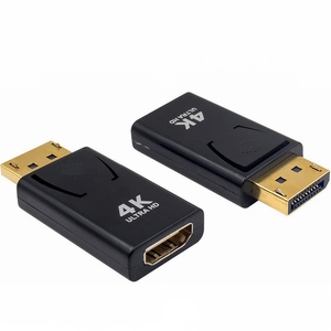 4K Ultra HD oro niquelado puerto de pantalla estándar macho a <span class=keywords><strong>HDMI</strong></span> Video Audio conector enchufe DP a <span class=keywords><strong>HDMI</strong></span> hembra Adaptador convertidor - Product Image 3
