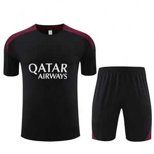 Uniformes de Fútbol de Verano, Conjunto de Entrenamiento de Manga Corta, Jersey 24/25 París, Transpirable, Poliéster de Secado Rápido, Cuello Redondo, Unisex, Deportivo - Product Image 1