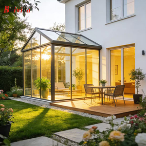 Pavillon Orangerie Verrière en Verre pour Villas et Bureaux avec Double Vitrage Trempé, <span class=keywords><strong>Couverture</strong></span> Étanche pour Jardin Extérieur - Product Image 1