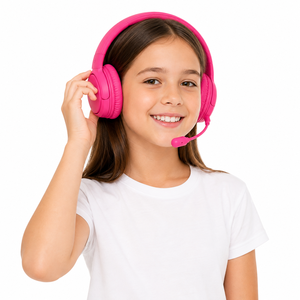 หูฟังสเตอริโอ HD สำหรับเด็ก หูฟังไร้สายสำหรับเล่นเกม บลูทูธ แบบครอบหู ไมโครโฟนในตัว ทนทานสำหรับการเล่นเกมคอมพิวเตอร์และการเรียนรู้ - Product Image 1