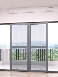 Malla de Seguridad Plegable de Acero Inoxidable de Alta Calidad, Lámina de Malla <span class=keywords><strong>para</strong></span> Insectos, Puerta Corredera Invisible de Aluminio - Product Image 6