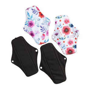 Wholesale Custom Washable Reusable Leak Proof Overnight Women Bamboo Charcoal Sanitary Period <b>Nursing</b> <b>Pads</b> - Product Image 1