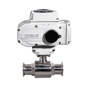 วาล์วบอลสแตนเลสเกรดอาหารแบบ Tri Clamp ยี่ห้อ COVNA สำหรับงานด่วน พร้อมมอเตอร์ไฟฟ้าแบบเปิด-ปิด - Product Image 1