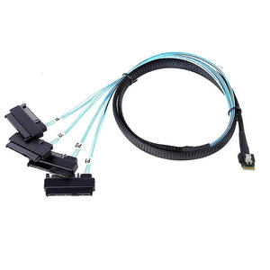 PCIE Slimline SAS 4.0 a 38 Pin SFF-8654 4i per SFF-8482 cavo 2-in-1 per l'elettronica - Product Image 6