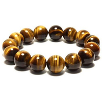 Gelang Mata Harimau Kualitas Tinggi Terbaru 12Mm Kualitas AAA Alami Batu Mata Harimau Gelang Melar (MB18128)