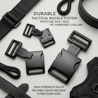 Boucle latérale réglable en alliage d'aluminium léger de qualité supérieure, 15, 20, 25 mm, pour harnais et sacs pour animaux de compagnie