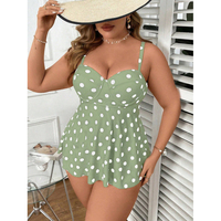 Vente en gros de maillots de bain de couleur unie, grande taille, robes à pois, maillots de bain sexy, bikinis push-up pour femmes