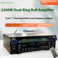 Premium Edition 2200W Profesyonel Ultra Yüksek Güçlü 7.1 Kanal AV-8000SW Metal HiFi Ses Ev Sinema Sistemi Alıcısı Amfisi