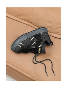 Chaussures de marche légères et antidérapantes pour hommes et femmes, style sportif, à lacets ou à enfiler, en denim, baskets basses avec talon compensé dissimulé - Product Image 6