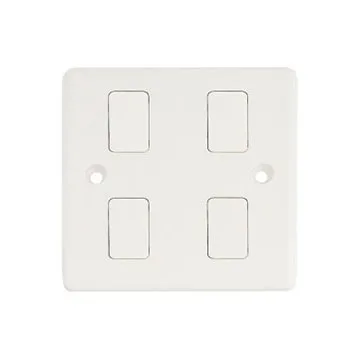 VNX Wall Switch Electrical Accessories Professional Manufacture Electrical 10 Amp White 4 Gang 1Way/2 Way Standard Copper