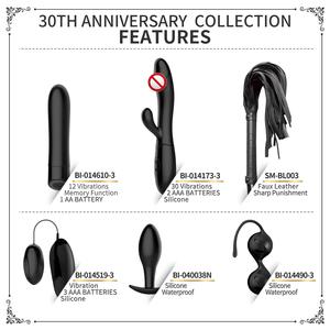 Set de Regalo Sexy para el 30 Aniversario de la Relación, Vibrador Recargable por USB, Dumbbell Vaginal, Sin Látex, 100% Impermeable, Contiene 6 - Product Image 1