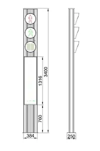 משולב LED הודעה אזהרה מסך מעבר חצייה תנועה אות אור