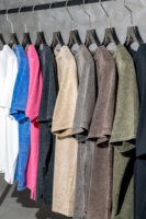 T-shirts vierges 100 % coton en gros, personnalisables avec logo sérigraphié, écologiques, effet vieilli délavé à la pierre, style vintage, pour hommes et unisexe